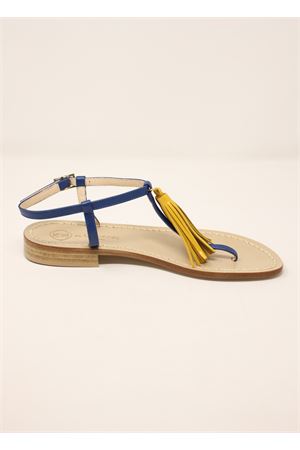 Flat sandals with yellow tassels Da Costanzo | NAPPINENEWBLUGIALLO